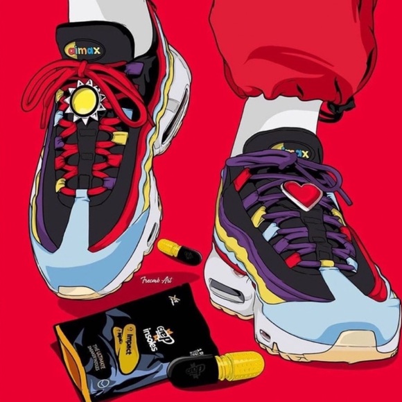 Nike Air Max 95 multi - Blue denim/chrome yellow - Picture 9 of 11